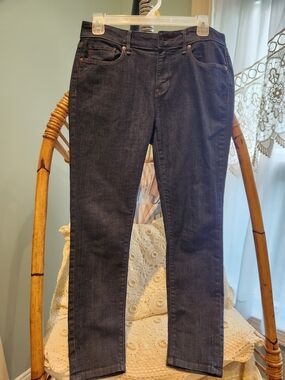 Ann Taylor LOFT Dark Indigo Curvy Skinny Jeans
